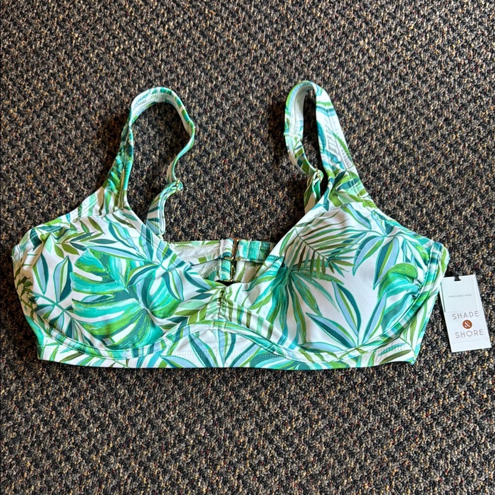 Shade & Shore Leafy Green Bikini Top